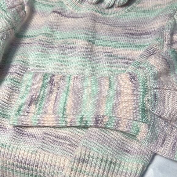 Janie and Jack 100047407 Girl Lavender Marled Peplum Ruffle Sweater NWT - Picture 9 of 11